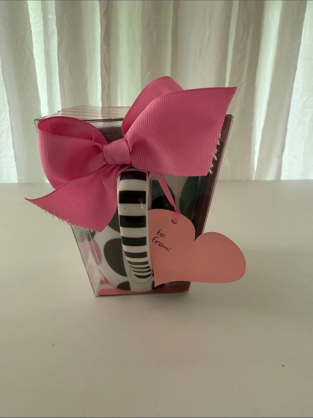 Pier 1 Polka Dot 'Girlfriends' Mug — Pink & Green